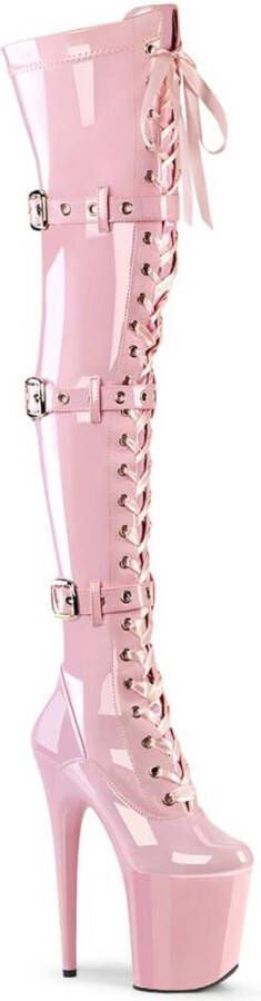 pleaser FLAMINGO-3028 Plateau Overknee Laarzen 42 Shoes Roze