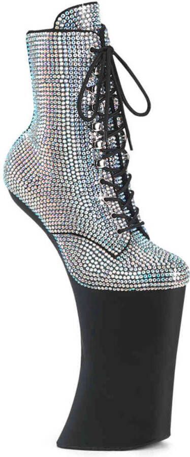 Pleaser FORBIDDEN-1020RS Plateau Laarzen Paaldans schoenen 40 Shoes Zilverkleurig