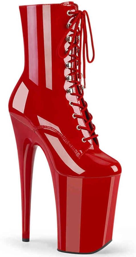 Pleaser INFINITY-1020 Plateau Laarzen Paaldans schoenen 42 Shoes Rood