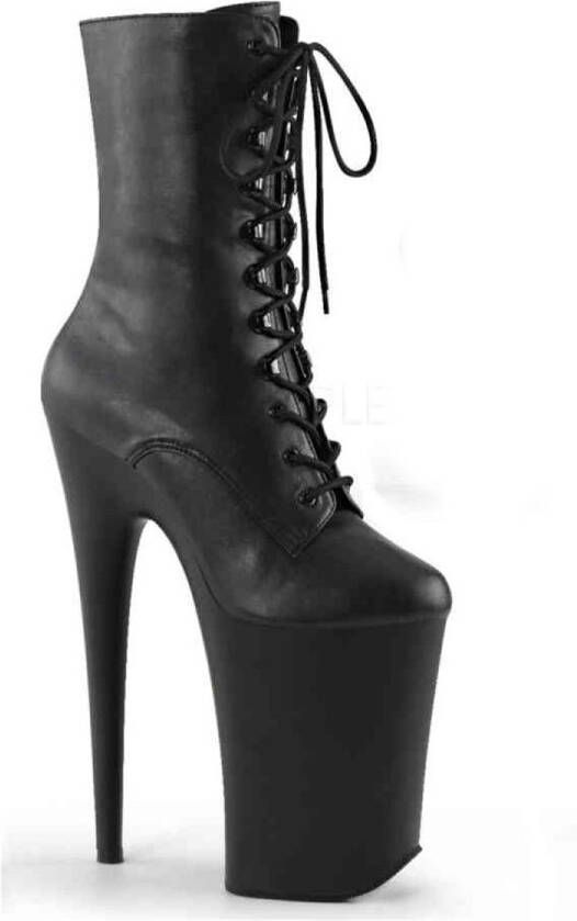 Pleaser INFINITY-1020 Plateau Laarzen Paaldans schoenen 42 Shoes Zwart