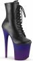 Pleaser FLAMINGO-1020BP Plateau Laarzen Paaldans schoenen Paaldans schoenen 41 Shoes Zwart Paars - Thumbnail 1