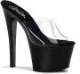 Pleaser Muiltjes 36 Shoes SKY 301 Paaldans schoenen Zwart Transparant - Thumbnail 1