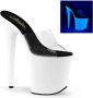 Pleaser Muiltjes 37 Shoes FLAMINGO 801UV Paaldans schoenen Wit Transparant - Thumbnail 1