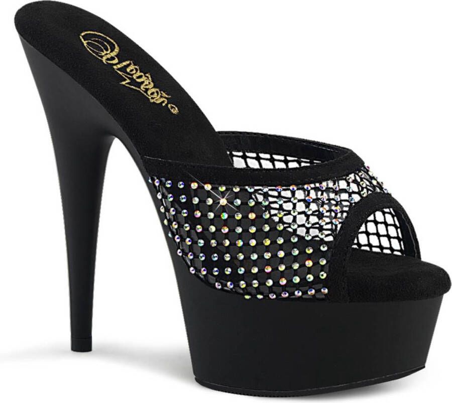 Pleaser Muiltjes met hak 36 Shoes DELIGHT 601 6RM Zwart