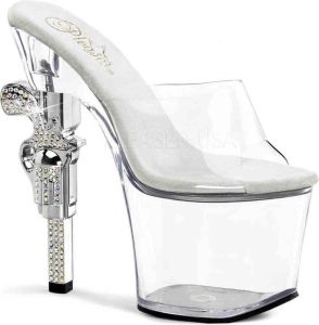 Pleaser Muiltjes REVOLVER-712 Paaldans schoenen Wit