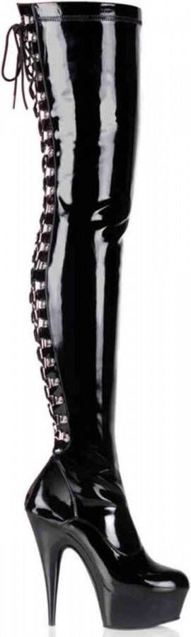 Pleaser shoes Pleaser Overknee Laarzen DELIGHT-3063 Zwart