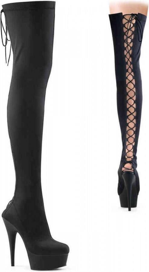 Pleaser Overknee Laarzen 40 Shoes DELIGHT 3003 Zwart