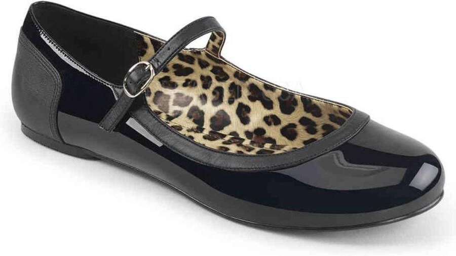 Pleaser Pink Label Ballerina ANNA-02 Paaldans schoenen Zwart