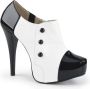 Pleaser Pink Label Hoge hakken 46 Shoes CHLOE 11 Wit Zwart - Thumbnail 1