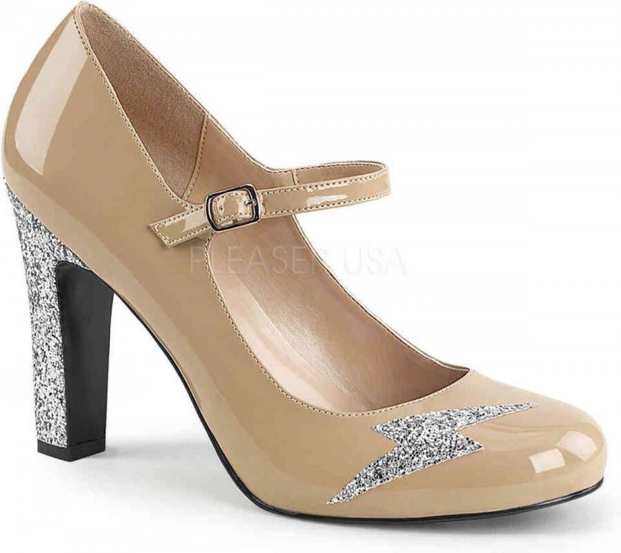 Pleaser Pink Label Hoge hakken 44 Shoes QUEEN 02 Creme - Schoenen.nl