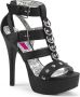 Pleaser Pink Label TEEZE-42W Hoge hakken 46 Shoes Zwart - Thumbnail 1