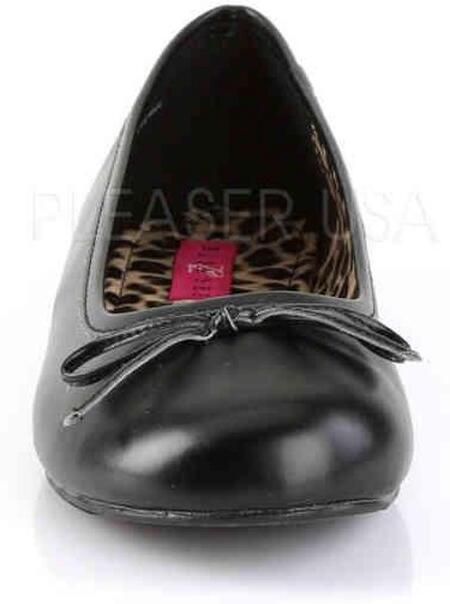 Pleaser Pink Label Ballerina 47 Shoes ANNA 01 Paaldans schoenen Zwart