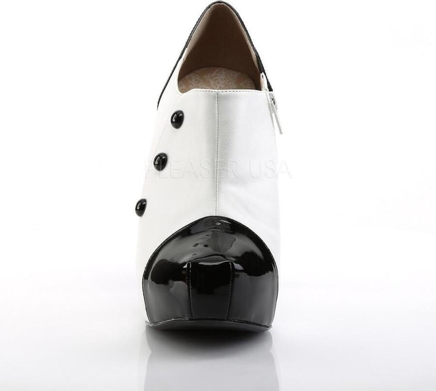 Pleaser Pink Label Hoge hakken 44 Shoes CHLOE 11 Wit Zwart