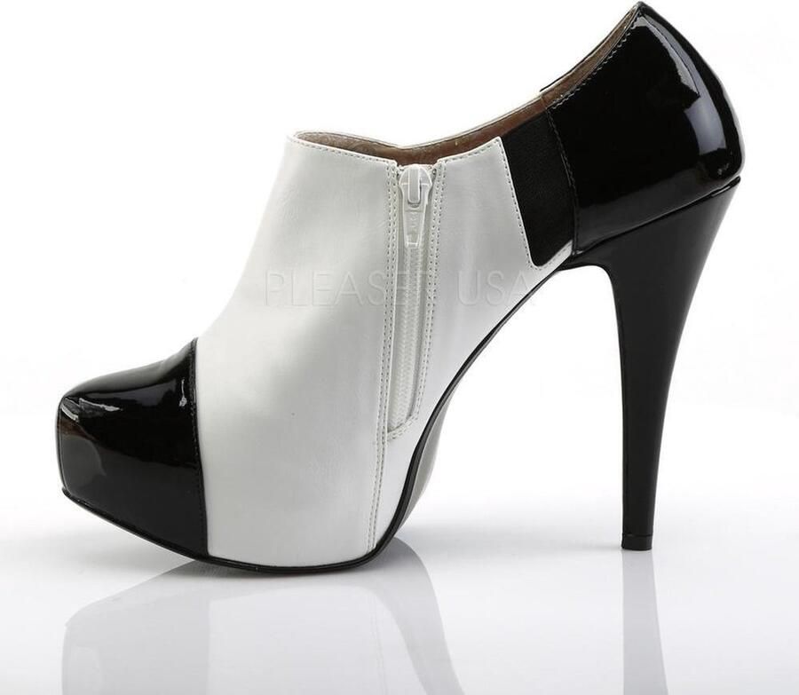 Pleaser Pink Label Hoge hakken 44 Shoes CHLOE 11 Wit Zwart - Foto 2