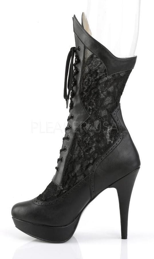 Pleaser Pink Label CHLOE-115 Laarzen Paaldans schoenen 46 Shoes Zwart - Foto 4