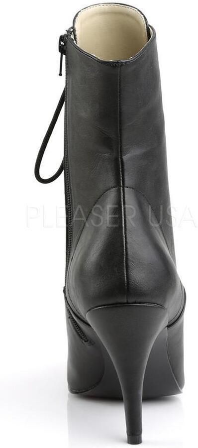 Pleaser Pink Label Dream-1020 korte laars met puntige neus en hak mat zwart - Foto 2