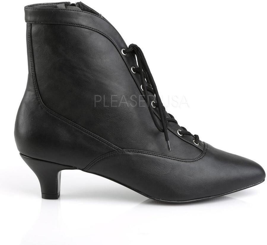 Pleaser Pink Label FAB-1005 Enkellaars 42 Shoes Zwart