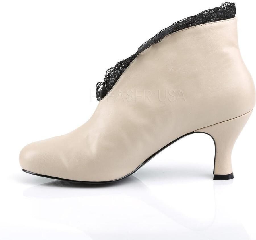 Pleaser Pink Label Enkellaars 41 Shoes Jenna 105 Creme