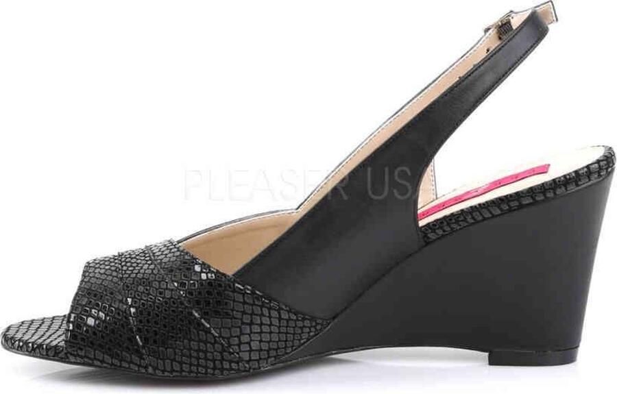 Pleaser Pink Label Hoge hakken 42 Shoes KIMBERLY 01SP Zwart