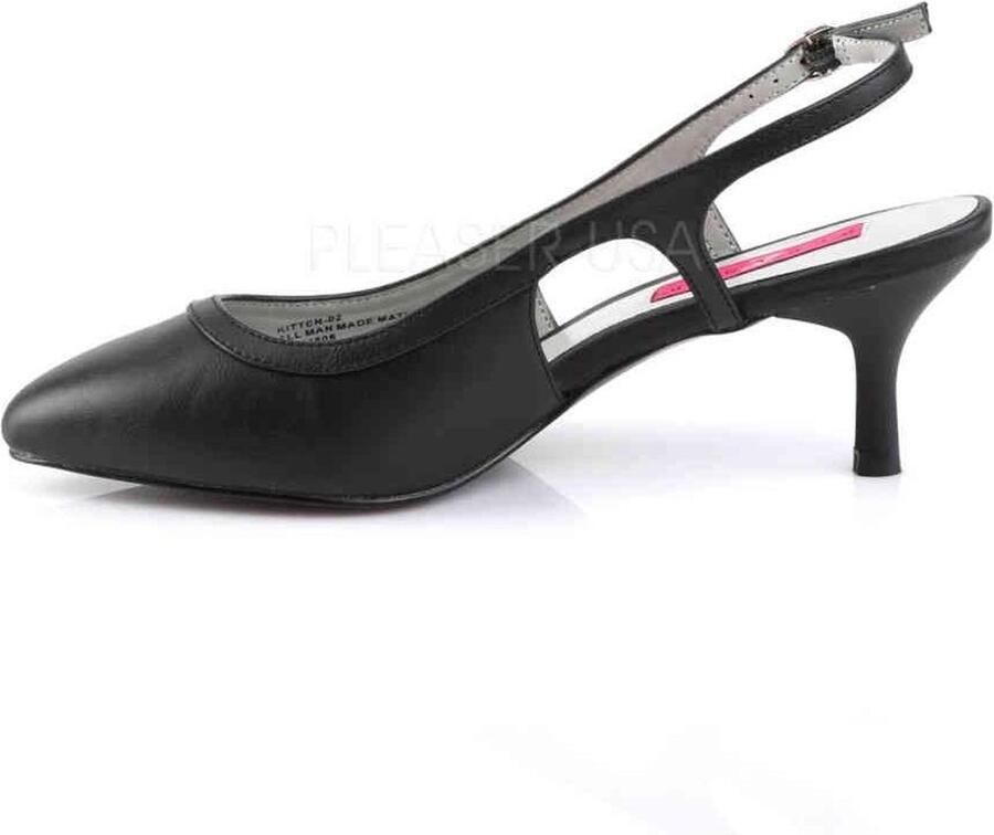 Pleaser Pink Label Pumps 41 Shoes KITTEN 02 Paaldans schoenen Zwart