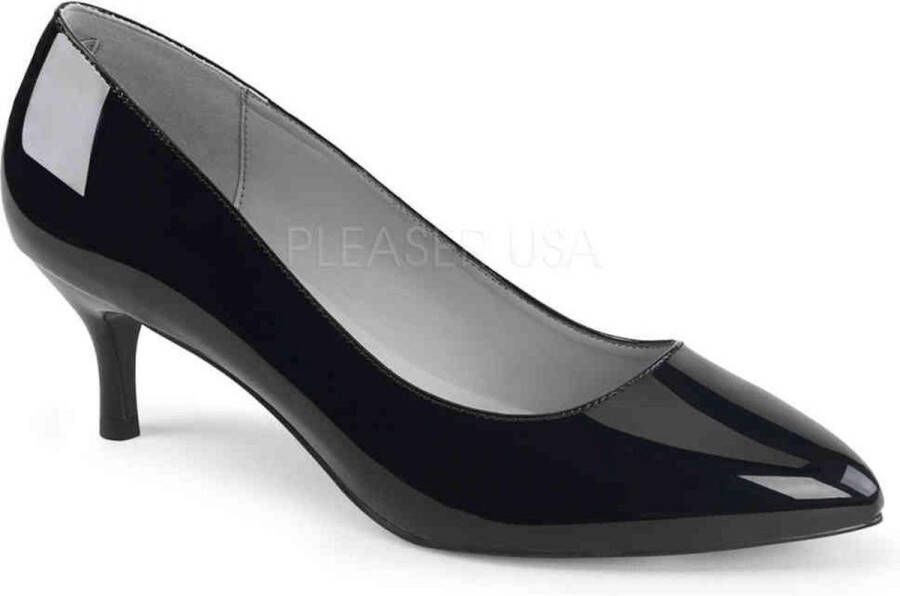 Pleaser Pink Label KITTEN-01 Pumps Paaldans schoenen 45 Shoes Zwart