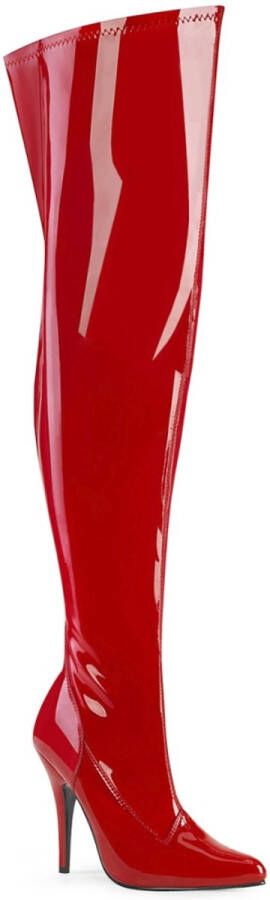 Pleaser Pink Label SEDUCE-3000WC Overknee Laarzen Paaldans schoenen 37 Shoes Rood