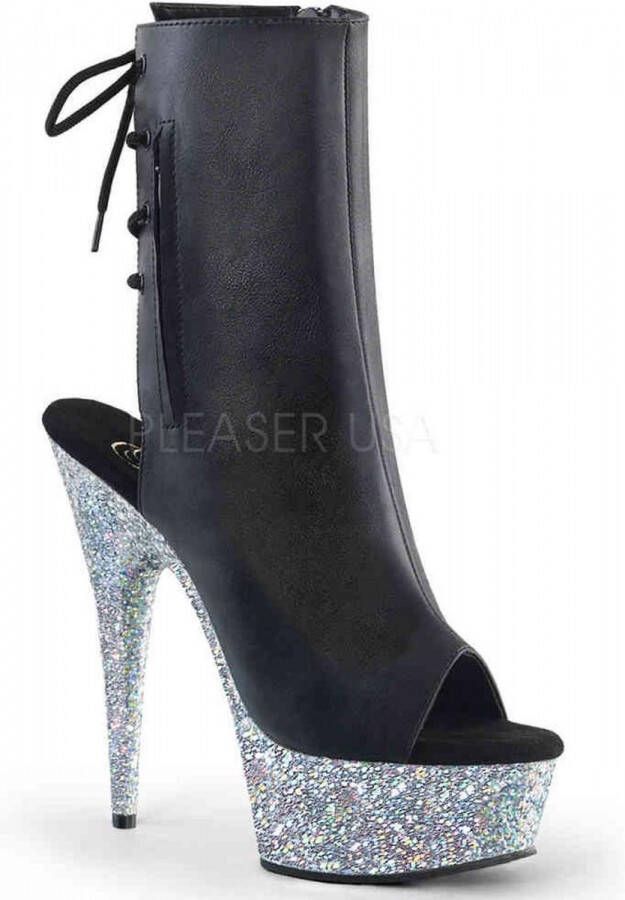 Pleaser Plateau Laarzen 35 Shoes DELIGHT 1018LG Zwart