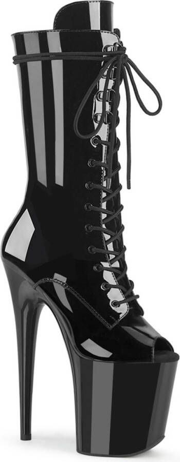 pleaser Plateau Laarzen 35 Shoes FLAMINGO 1051 Paaldans schoenen Zwart