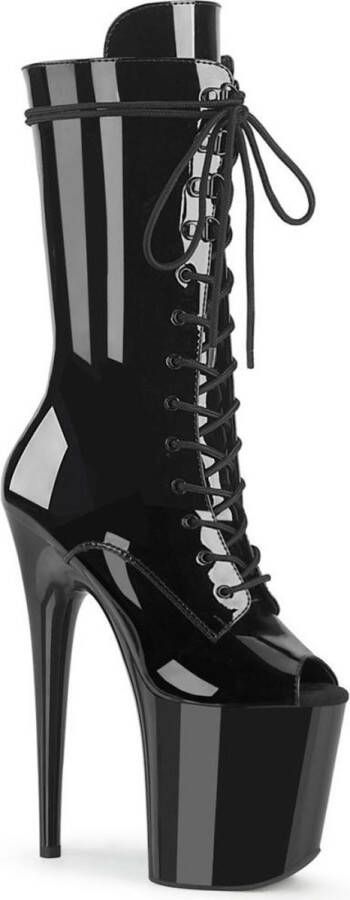 Pleaser Plateau Laarzen 36 Shoes FLAMINGO 1051 Paaldans schoenen Zwart