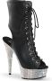 Pleaser Plateau Laarzen 40 Shoes BEJEWELED 1016 6 Zwart - Thumbnail 1