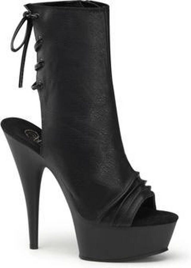 Pleaser Plateau Laarzen 45 Shoes DELIGHT 1018 Zwart