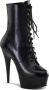 Pleaser Plateau Laarzen 45 Shoes DELIGHT 1020 Zwart - Thumbnail 1