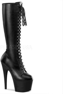 Pleaser Plateau Laarzen ADORE-2023 Paaldans schoenen Zwart