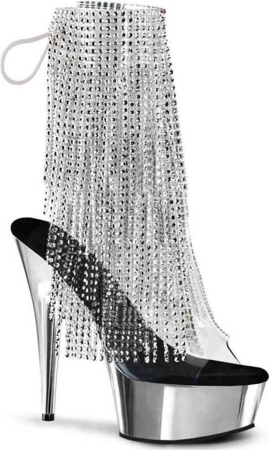 Pleaser Plateau Laarzen 40 Shoes DELIGHT 1017RSF Zilverkleurig - Foto 5