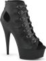 Pleaser DELIGHT-600-11 Plateau Laarzen 35 Shoes Zwart - Thumbnail 1