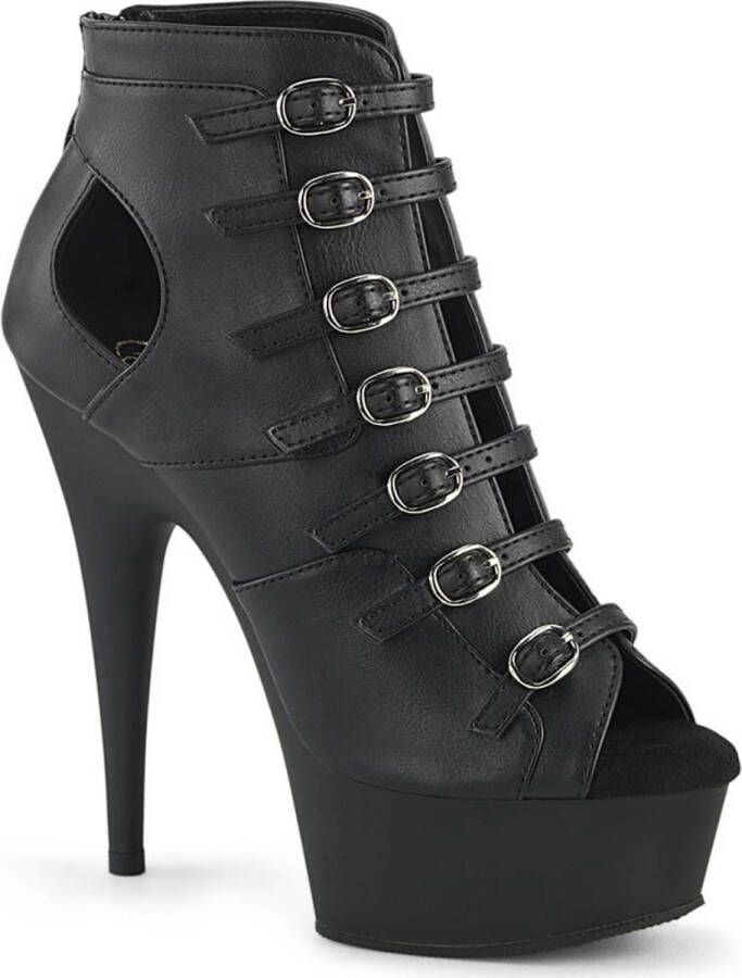 Pleaser DELIGHT-600-11 Plateau Laarzen 45 Shoes Zwart