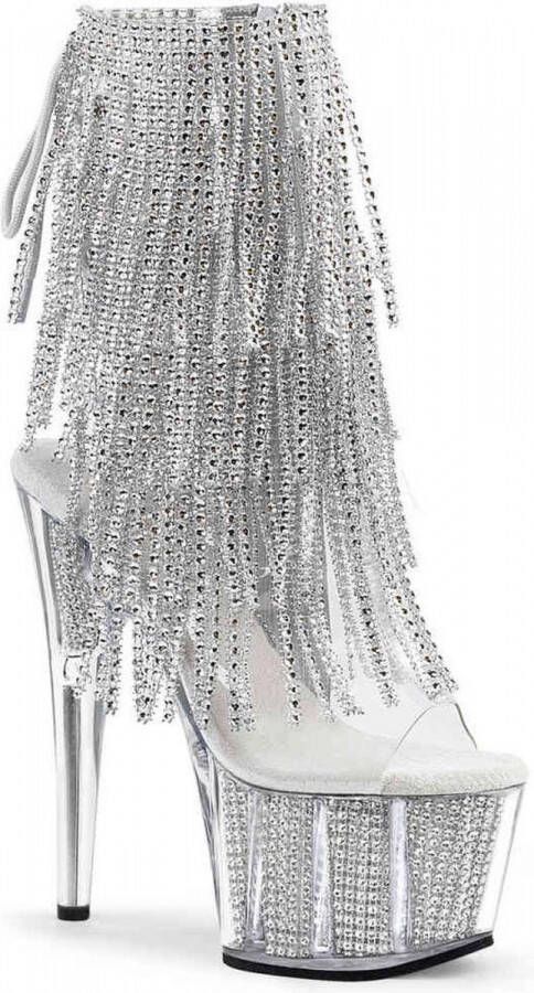 Pleaser Plateau Laarzen Paaldans schoenen 35 Shoes ADORE 1017SRS Paaldans schoenen Zilverkleurig