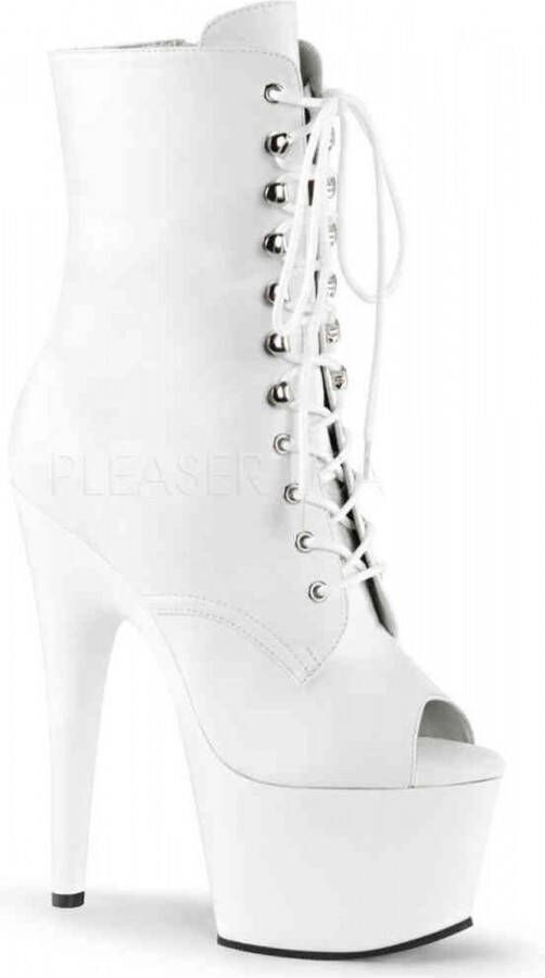 Pleaser Plateau Laarzen Paaldans schoenen 35 Shoes ADORE 1021 Paaldans schoenen Wit