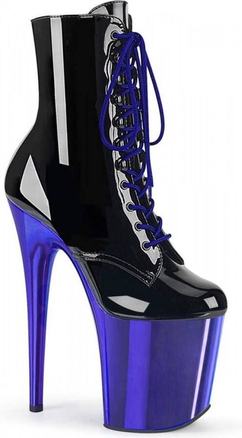 pleaser Plateau Laarzen Paaldans schoenen 35 Shoes FLAMINGO 1020 Paaldans schoenen Zwart Blauw