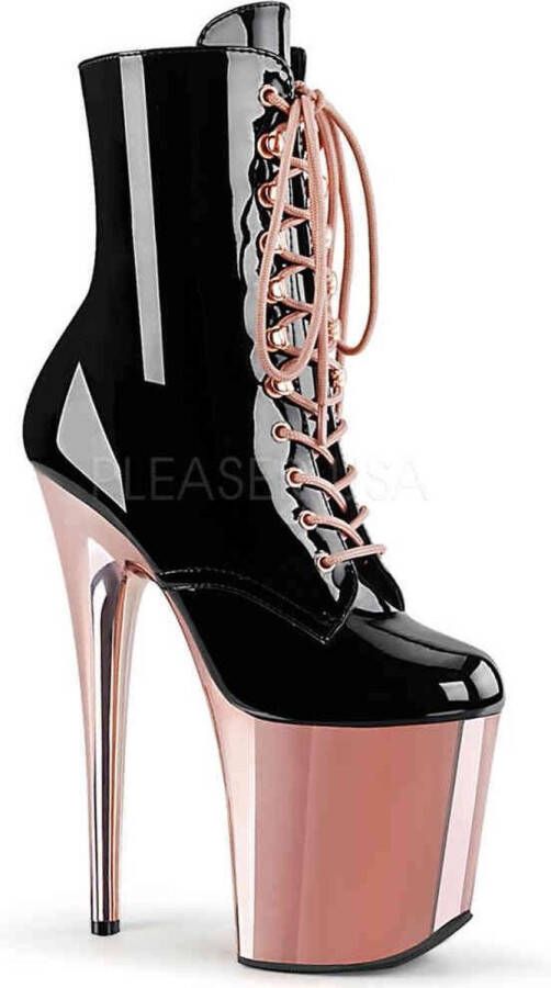 Pleaser Plateau Laarzen Paaldans schoenen 35 Shoes FLAMINGO 1020 Paaldans schoenen Zwart Roze