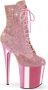 Pleaser Plateau Laarzen Paaldans schoenen 36 Shoes FLAMINGO 1020CHRS Roze - Thumbnail 2