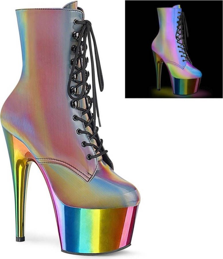 Pleaser Plateau Laarzen Paaldans schoenen 36 Shoes ADORE 1020RC REFL Paaldans schoenen Multicolours