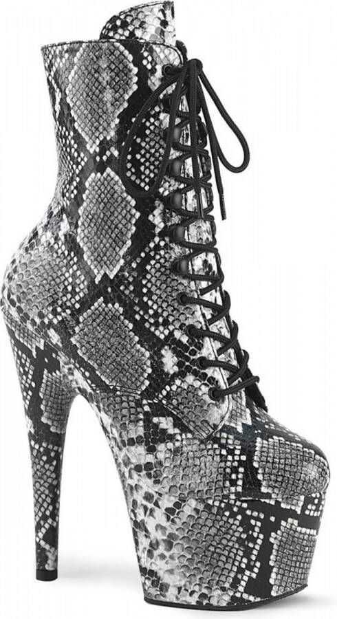 Pleaser ADORE-1020SPWR Plateau Laarzen Paaldans schoenen 36 Shoes Zwart Zwart