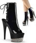 Pleaser ADORE-1018-3 Plateau Laarzen Paaldans schoenen Paaldans schoenen 39 Shoes Zwart - Thumbnail 1