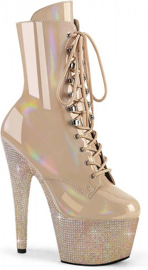 Pleaser Plateau Laarzen Paaldans schoenen 37 Shoes BEJEWELED 1020 7 Beige