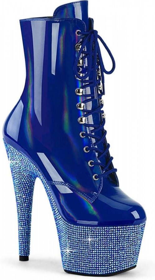 Pleaser Plateau Laarzen Paaldans schoenen 37 Shoes BEJEWELED 1020 7 Blauw