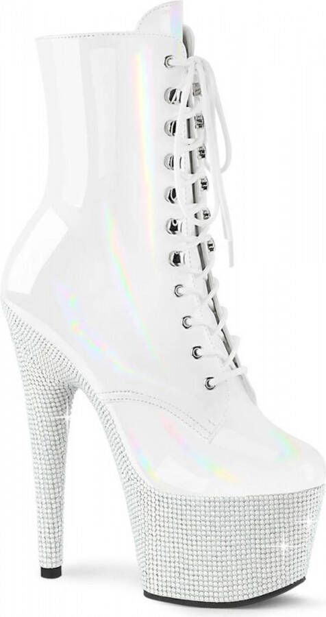 Pleaser Plateau Laarzen Paaldans schoenen 37 Shoes BEJEWELED 1020 7 Wit