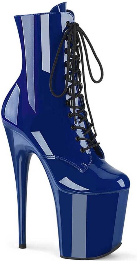 Pleaser FLAMINGO-1020 Plateau Laarzen Paaldans schoenen 37 Shoes Blauw