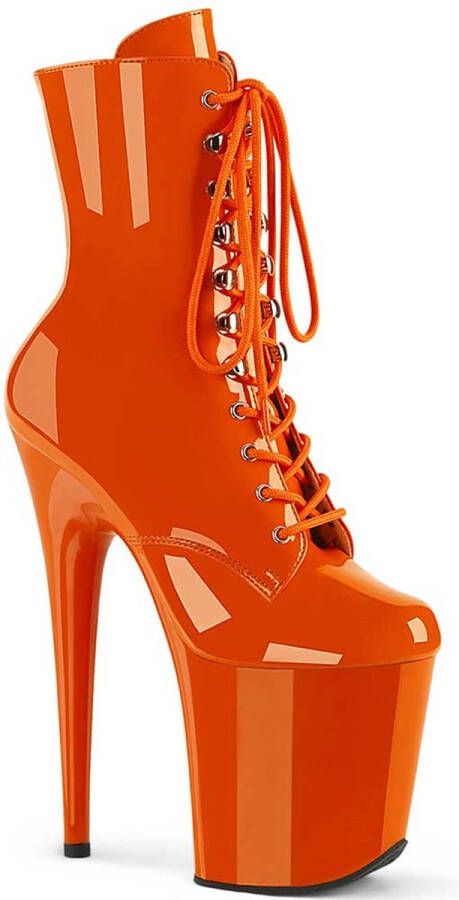 Pleaser FLAMINGO-1020 Plateau Laarzen Paaldans schoenen 35 Shoes Oranje
