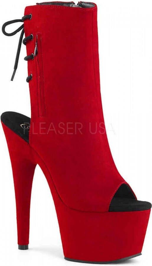 Pleaser Plateau Laarzen Paaldans schoenen 38 Shoes ADORE 1018FS Paaldans schoenen Rood